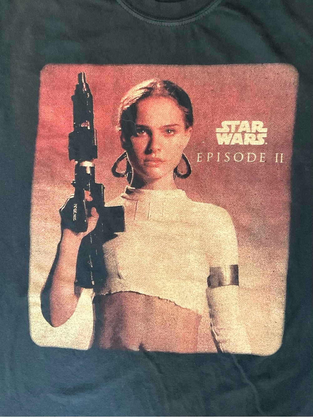 Star Wars Episode II Padme Amidala T-Shirt Black Medium Sci-Fi Movie 2002 Y2K - Picture 3 of 6